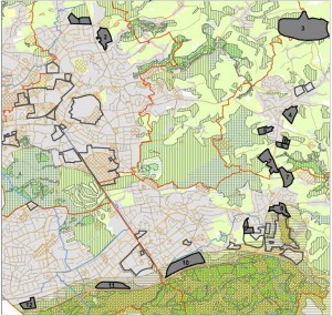 Die potentiellen neuen Gewerbeflächen im Gewerbekonzept liegen fast alle an der L289